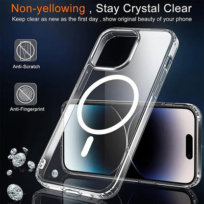 Funda MagSafe para Apple iPhone 15 Pro Max, Techsuit, Pro, Transparente