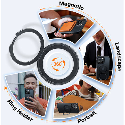 Funda MagSafe para Apple iPhone 15 Pro Max, Torras, Ostand Pro, Negra