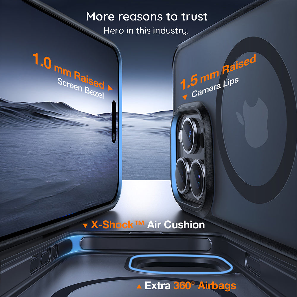 Funda MagSafe para Apple iPhone 15 Pro Max, Torras, Pstand, Transparente