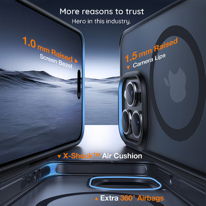 Funda MagSafe para Apple iPhone 15 Pro Max, Torras, Pstand, Transparente