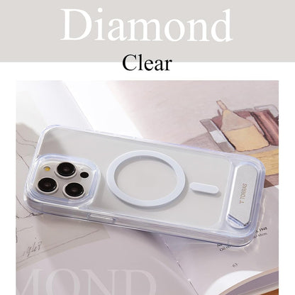 Funda MagSafe para Apple iPhone 15 Pro Max, Torras, Pstand, Transparente