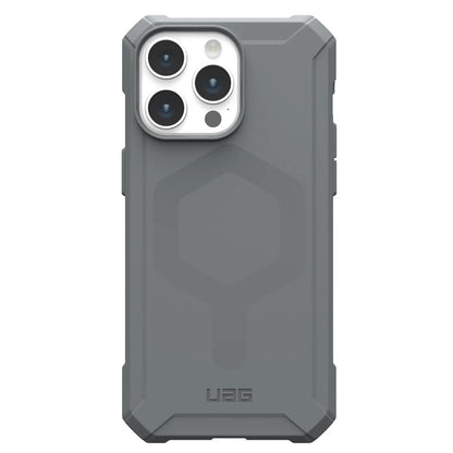 MagSafe Case for Apple iPhone 15 Pro Max, Urban Armor Gear, Essential Armor, Silver