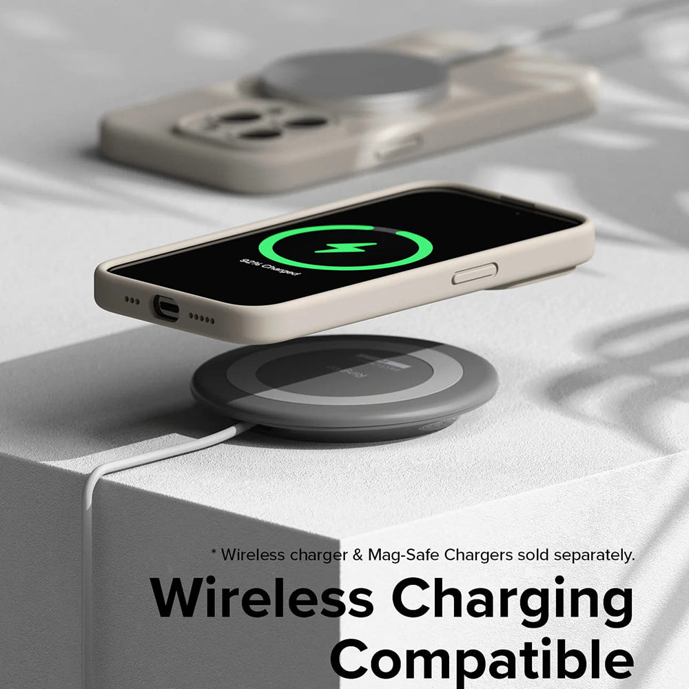 Funda MagSafe para Apple iPhone 15 Pro, Ringke, Silicona, Verde Lima