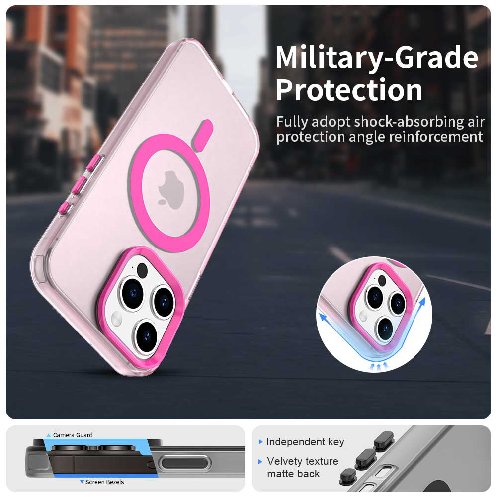 Funda MagSafe para Apple iPhone 15 Pro, Techsuit, CandyCase, Rosa
