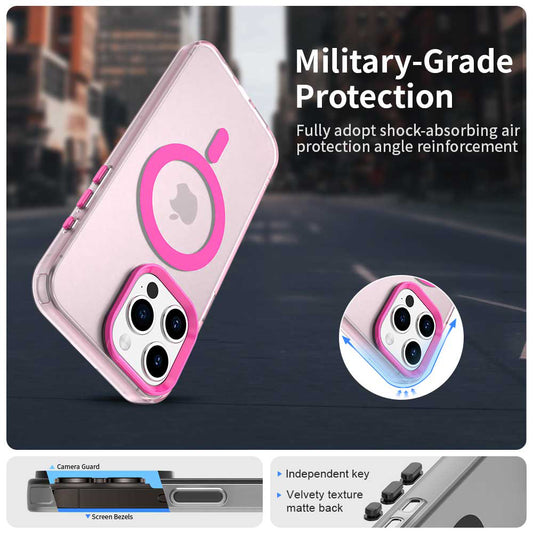 MagSafe Case for Apple iPhone 15 Pro, Techsuit, CandyCase, Pink