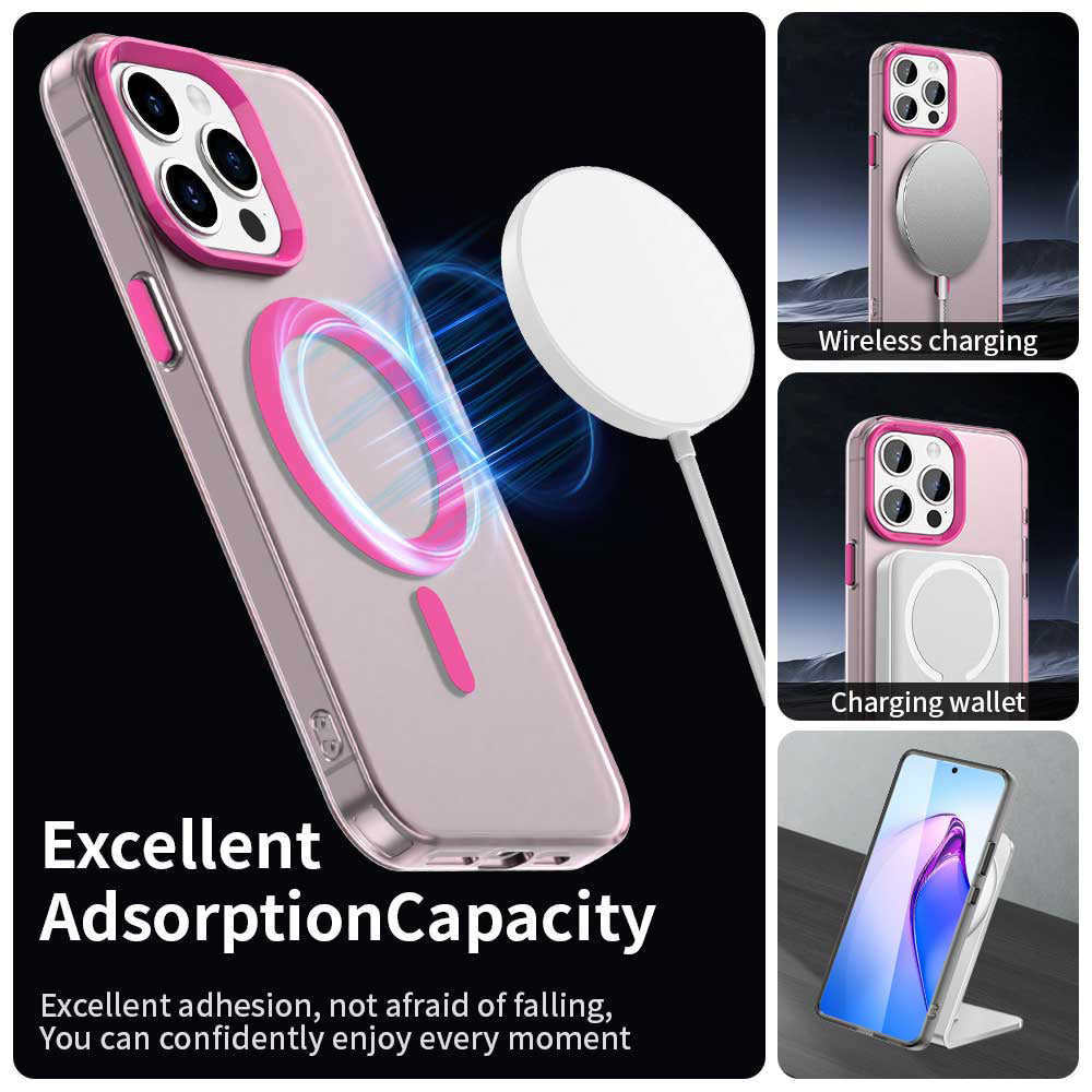 Funda MagSafe para Apple iPhone 15 Pro, Techsuit, CandyCase, Rosa