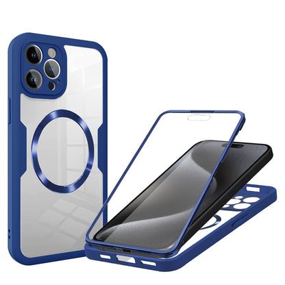 Funda MagSafe para Apple iPhone 15 Pro, Techsuit, ColorVerse 360, Azul