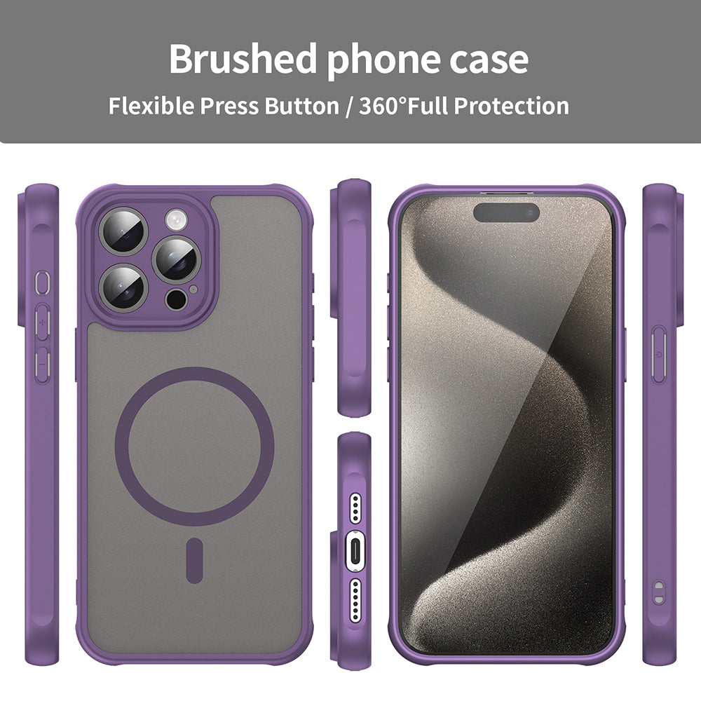 Funda MagSafe para Apple iPhone 15 Pro, Techsuit, HaloFrost II, Morado