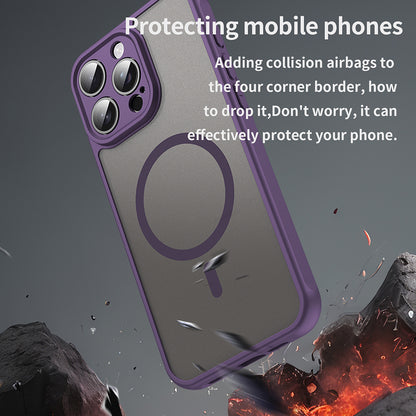 Funda MagSafe para Apple iPhone 15 Pro, Techsuit, HaloFrost II, Morado