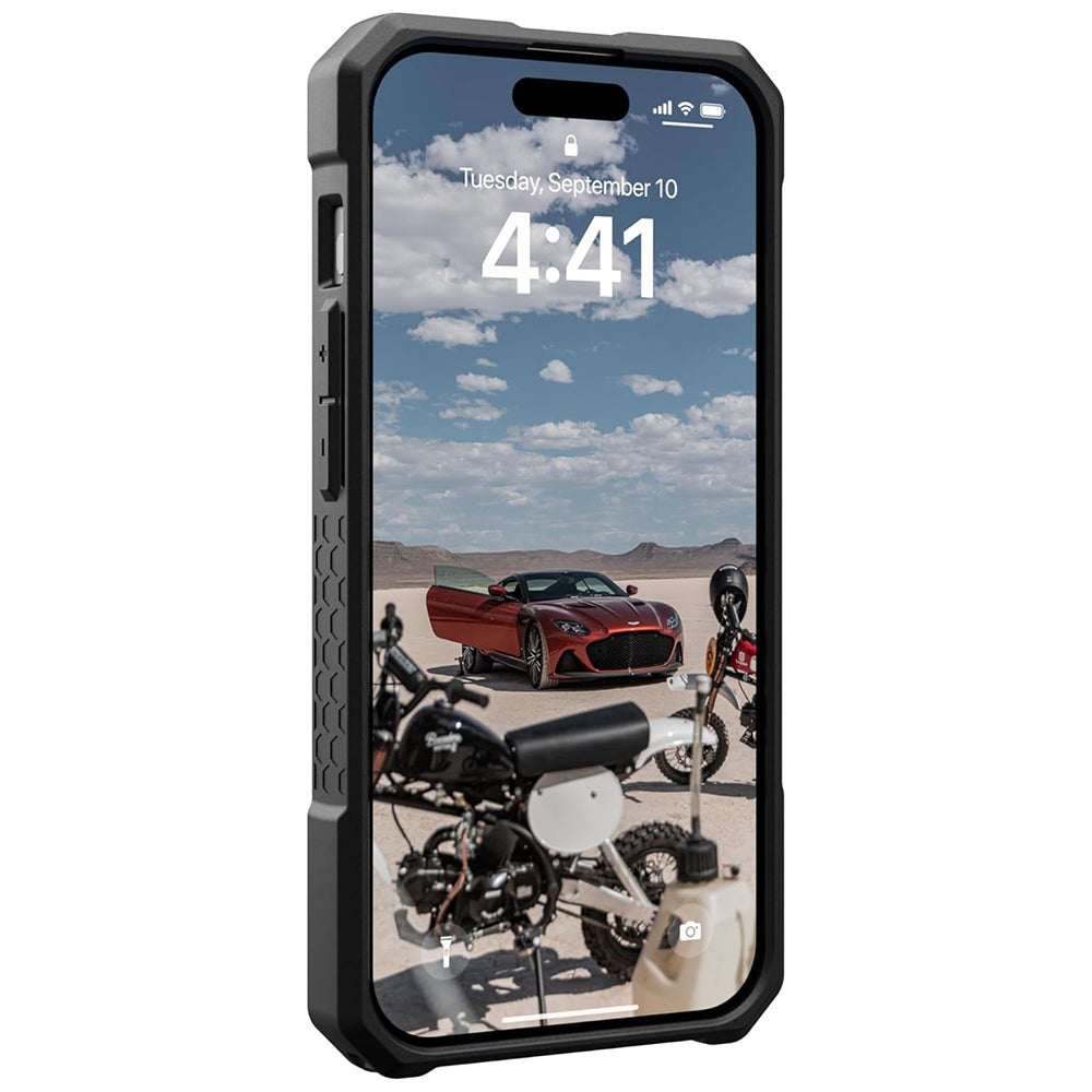 Funda MagSafe para Apple iPhone 15 Pro, Urban Armor Gear, Monarch Pro Kevlar, Negra