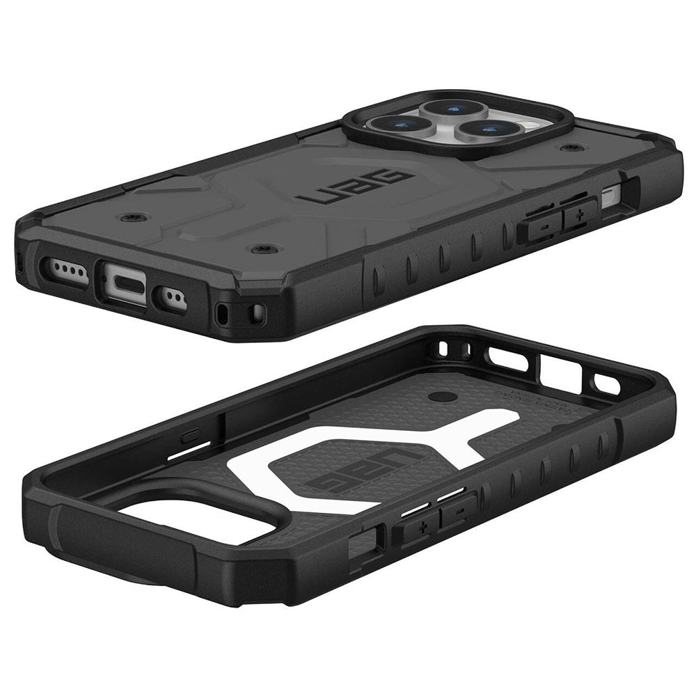 MagSafe Case for Apple iPhone 15 Pro, Urban Armor Gear, Pathfinder, Silver