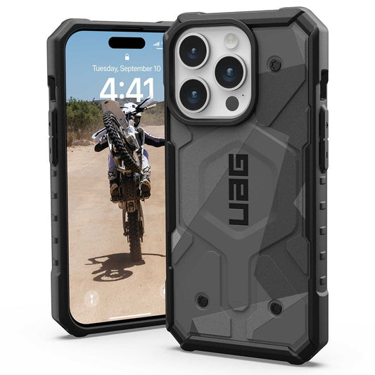 Funda MagSafe para Apple iPhone 15 Pro, Urban Armor Gear, Pathfinder SE Geo Camo, Camuflaje