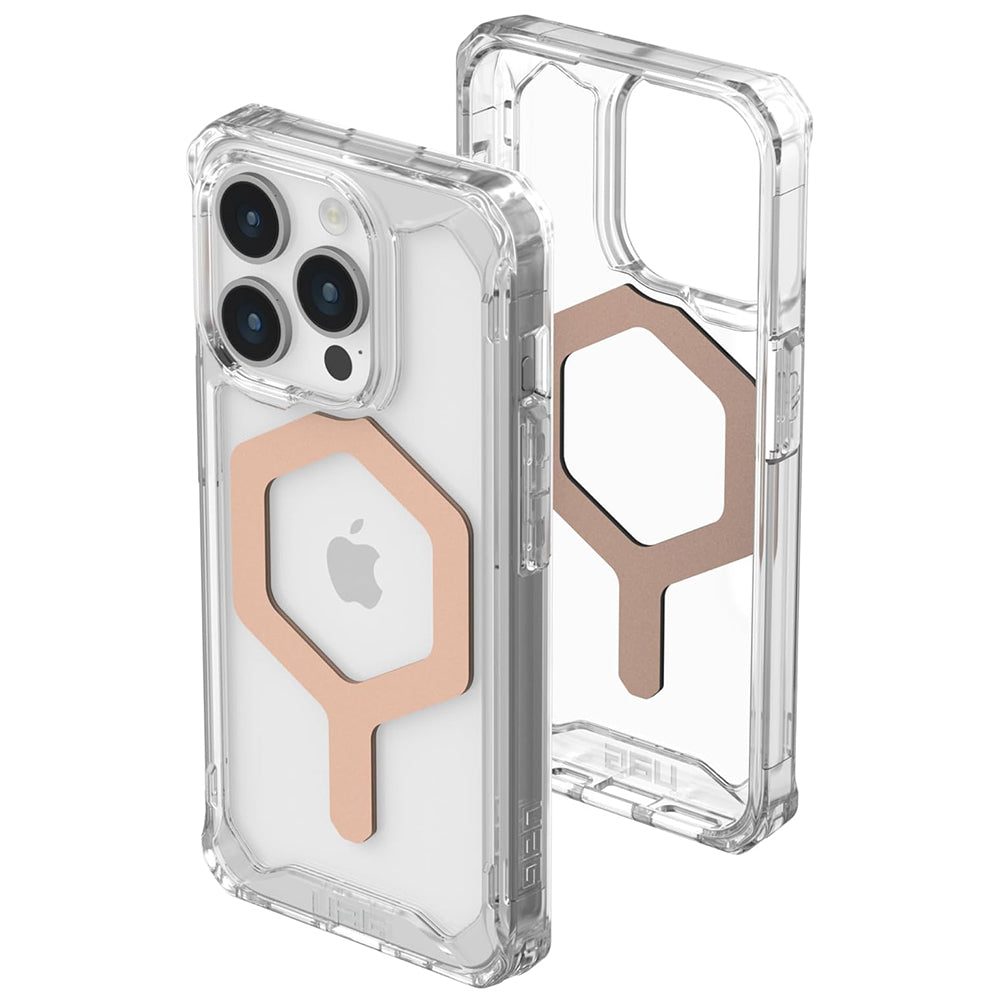 Funda MagSafe para Apple iPhone 15 Pro, Urban Armor Gear, Plyo, Rosa Dorado