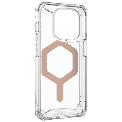 Funda MagSafe para Apple iPhone 15 Pro, Urban Armor Gear, Plyo, Rosa Dorado
