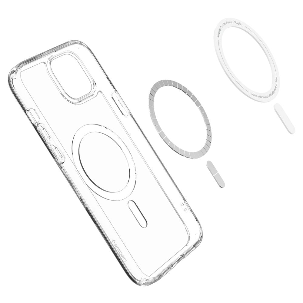 Funda MagSafe para Apple iPhone 15, Spigen, Ultra Hybrid, Blanca ACS06802