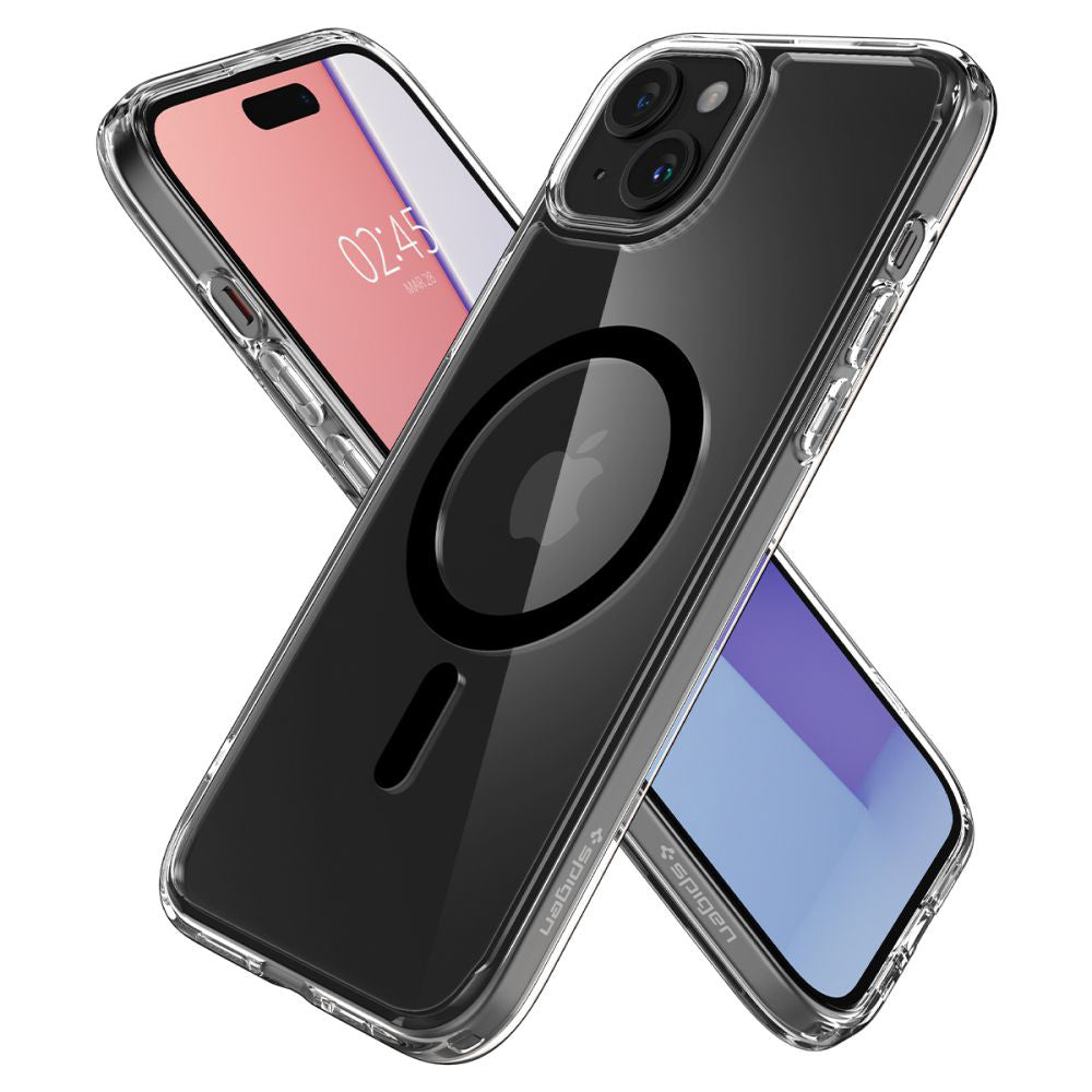 Funda MagSafe para Apple iPhone 15, Spigen, Ultra Hybrid, Negra ACS06803