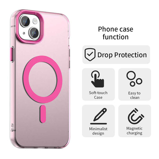 Funda MagSafe para Apple iPhone 15, Techsuit, CandyCase, Rosa