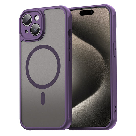 Funda MagSafe para Apple iPhone 15, Techsuit, HaloFrost II, Morado