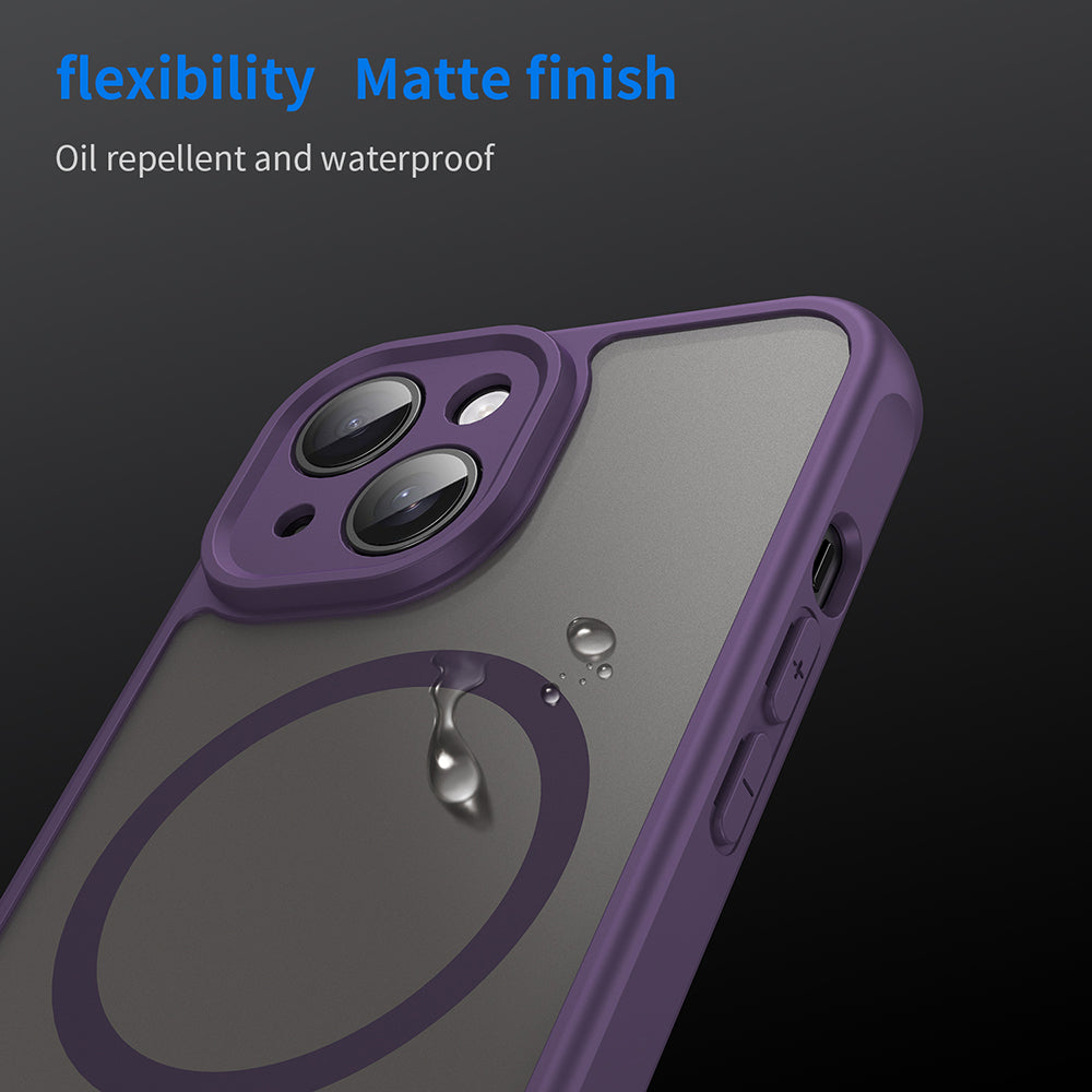 Funda MagSafe para Apple iPhone 15, Techsuit, HaloFrost II, Morado