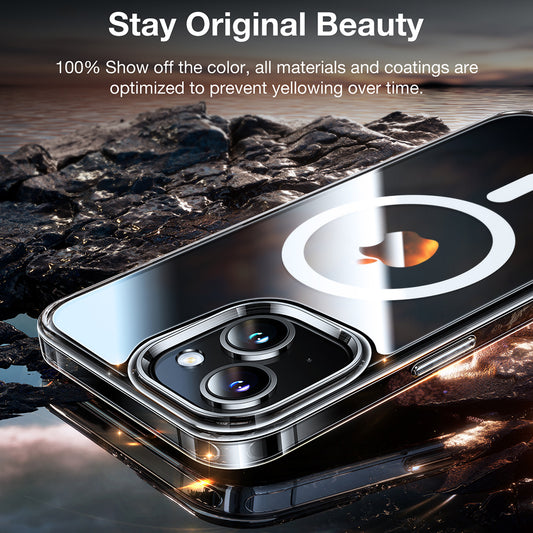 MagSafe Case for Apple iPhone 15, Torras, Diamond, Transparent