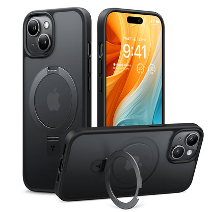 Funda MagSafe para Apple iPhone 15, Torras, Ostand, Negra