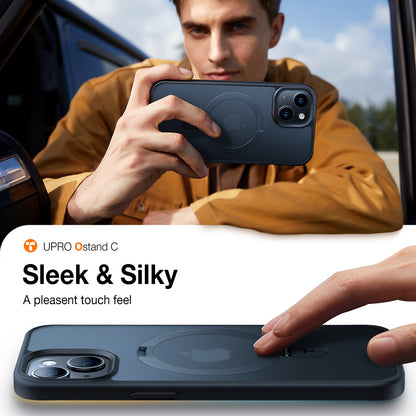 Funda MagSafe para Apple iPhone 15, Torras, Ostand, Negra