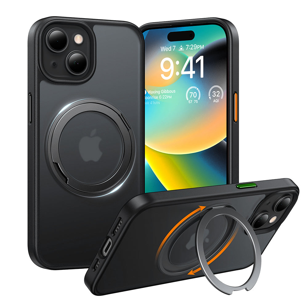 Funda MagSafe para Apple iPhone 15, Torras, Ostand Pro, Negra