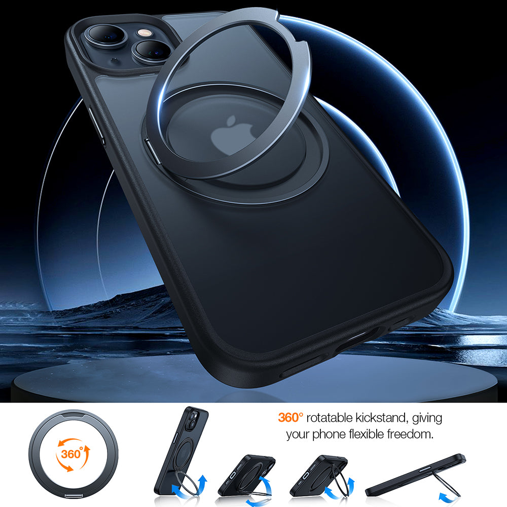 Funda MagSafe para Apple iPhone 15, Torras, Ostand Pro, Negra