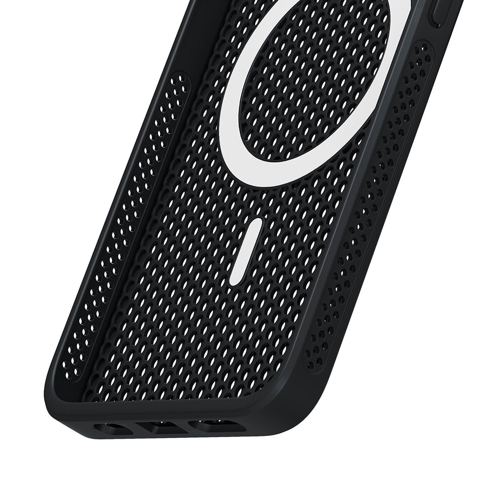 Funda MagSafe para Apple iPhone 16, 3MK, COOLing, Negra