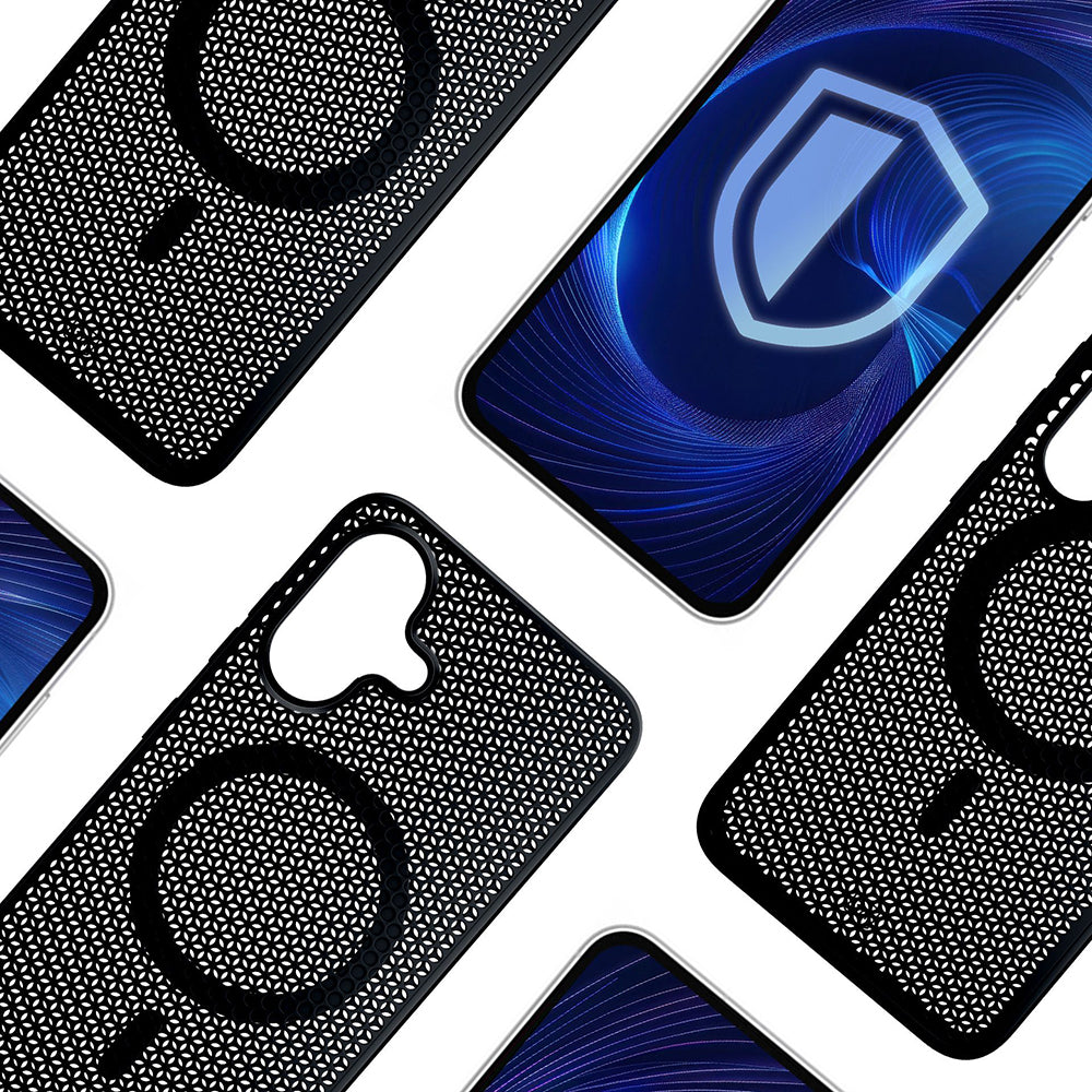 Funda MagSafe para Apple iPhone 16, 3MK, COOLing, Negra