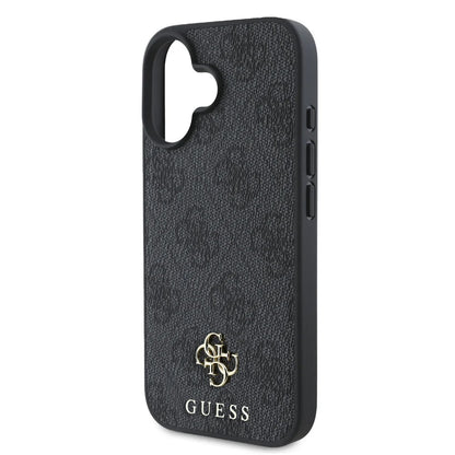 Funda MagSafe para Apple iPhone 16, Guess, 4G Classic, Negra