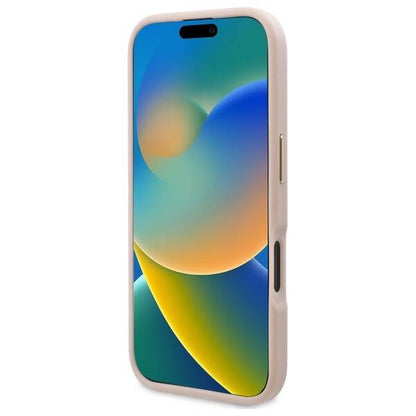 Funda MagSafe para Apple iPhone 16, Guess, 4G Logo Plate, Rosa