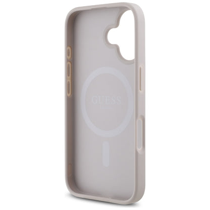 Funda MagSafe para Apple iPhone 16, Guess, 4G Small and Classic Logo, Rosa