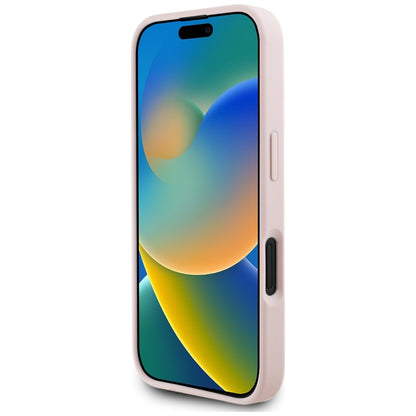 Funda MagSafe para Apple iPhone 16, Guess, Grained Flowers, Rosa