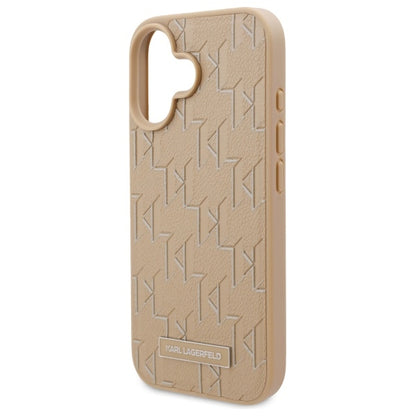 Funda MagSafe para Apple iPhone 16, Karl Lagerfeld, Hot Stamp, Beige