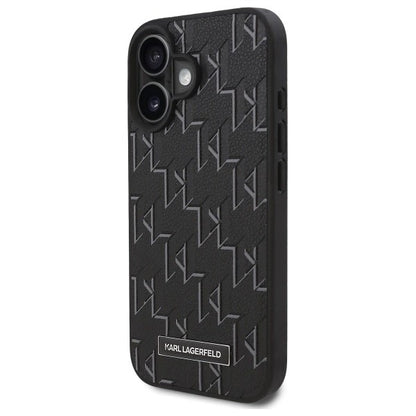 Funda MagSafe para Apple iPhone 16, Karl Lagerfeld, Hot Stamp, Negra