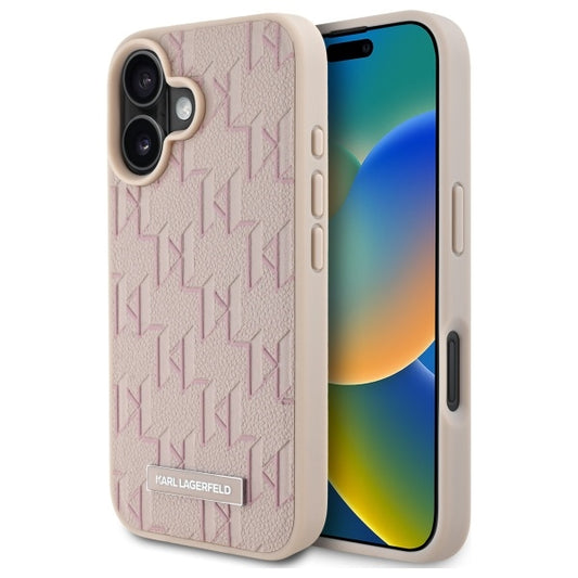 Funda MagSafe para Apple iPhone 16, Karl Lagerfeld, Hot Stamp, Rosa