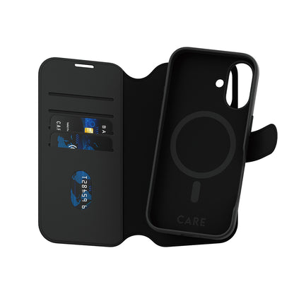 Funda MagSafe para Apple iPhone 16, PanzerGlass, Care Feature Tango Two-in-One, Negra
