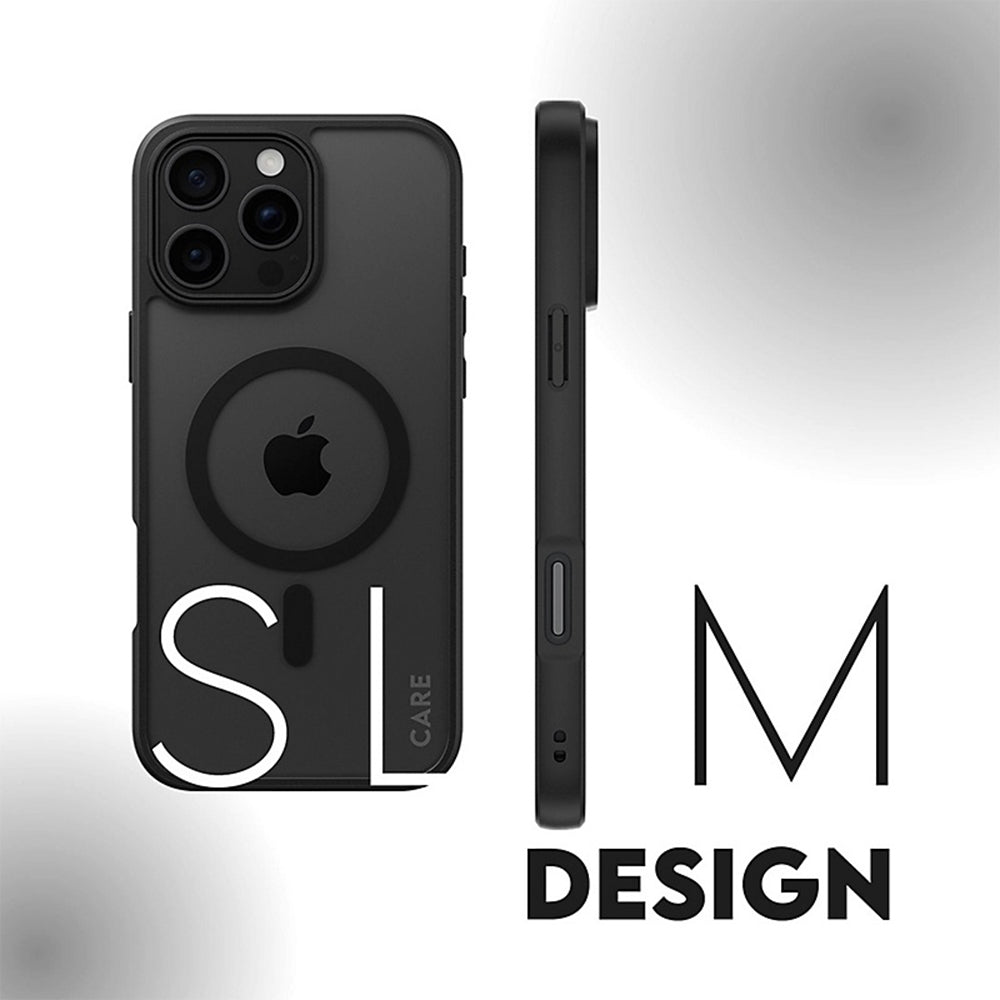Funda MagSafe para Apple iPhone 16, PanzerGlass, Frame, Transparente Negra