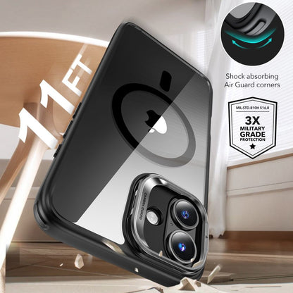 Funda MagSafe para Apple iPhone 16 Plus, ESR, Classic Hybrid Kickstand con Protector de Pantalla, Negra Transparente