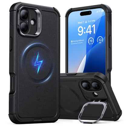 Funda MagSafe para Apple iPhone 16 Plus, ESR, Cyber Armor Kickstand, Negra
