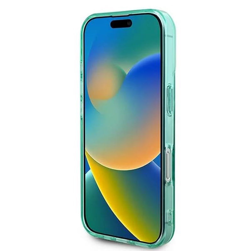 Funda MagSafe para Apple iPhone 16 Plus, Guess, IML Rhinestone, Verde