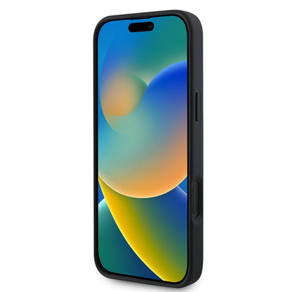 Funda MagSafe para Apple iPhone 16 Plus, Guess, Saffiano Classic Logo, Negra