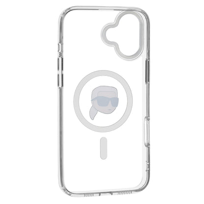 MagSafe Case for Apple iPhone 16 Plus, Karl Lagerfeld, IML Karl's Head, White