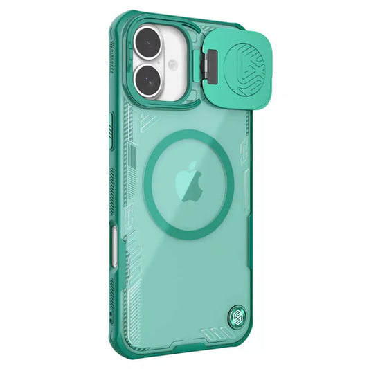 Funda MagSafe para Apple iPhone 16 Plus, Nillkin, Iceblade Prop (sin recorte para cámara), Verde