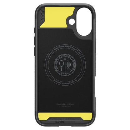 Funda MagSafe para Apple iPhone 16 Plus, Spigen, Rugged Armor, Negra Mate