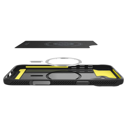 Funda MagSafe para Apple iPhone 16 Plus, Spigen, Rugged Armor, Negra Mate