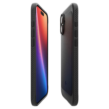 Funda MagSafe para Apple iPhone 16 Plus, Spigen, Rugged Armor, Negra Mate