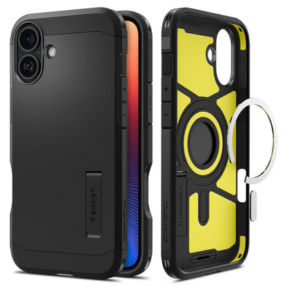 Funda MagSafe para Apple iPhone 16 Plus, Spigen, Tough Armor, Negra