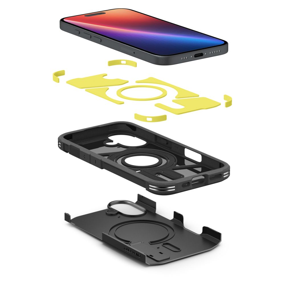 Funda MagSafe para Apple iPhone 16 Plus, Spigen, Tough Armor, Negra